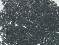 50g 5x4x2mm Black Lined Crystal Tile Beads